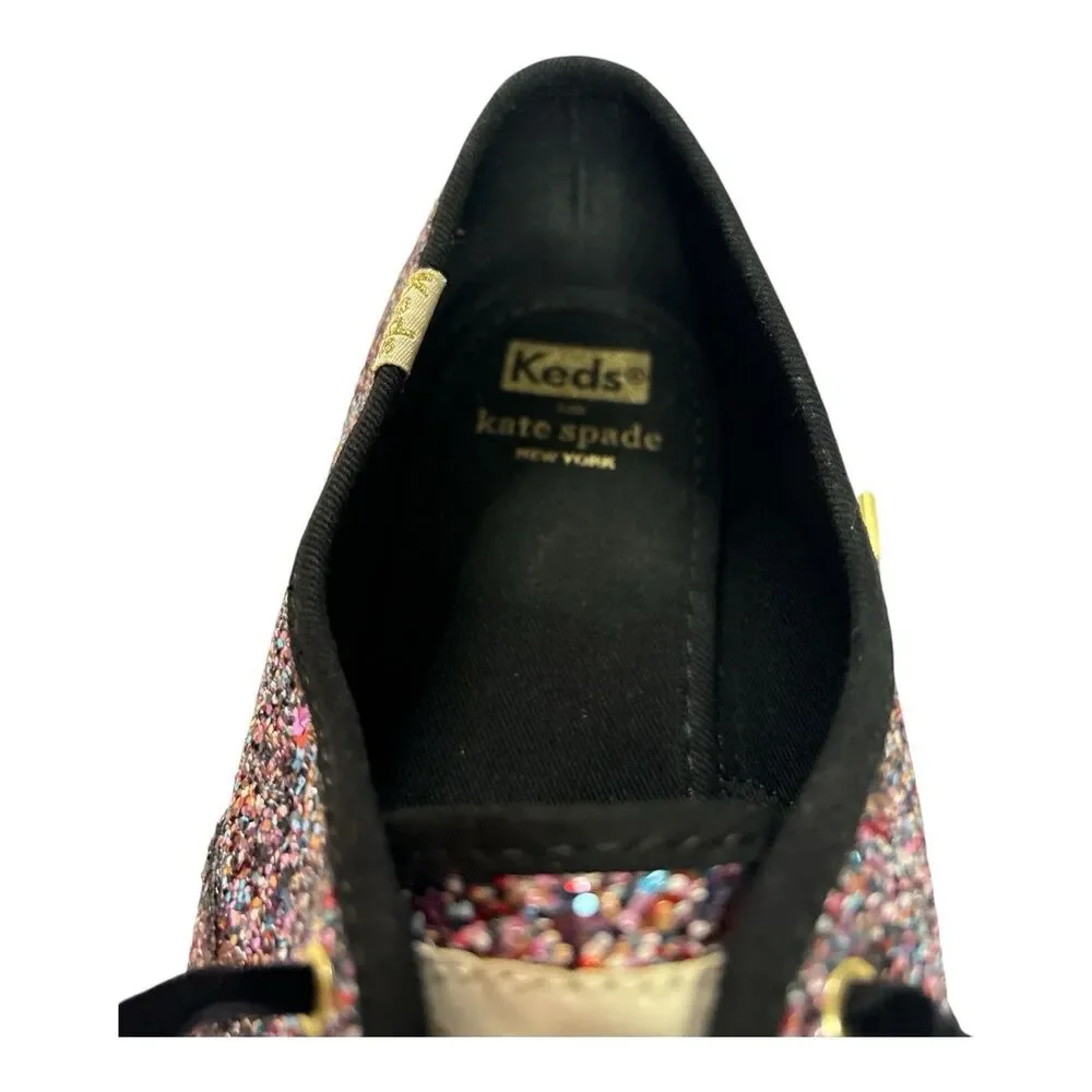 Keds x Kate Spade Champion Glitter Pink Sneakers Womens 8.5 Velvet Laces